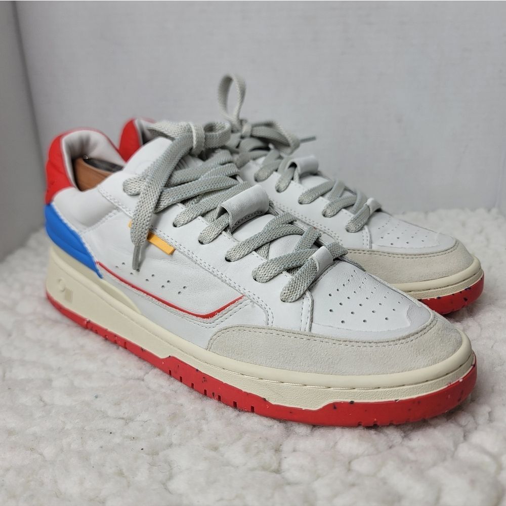 Oncept Paris Varsity Sneaker White Red Blue Men’s 10 Leather Luxury Low Top